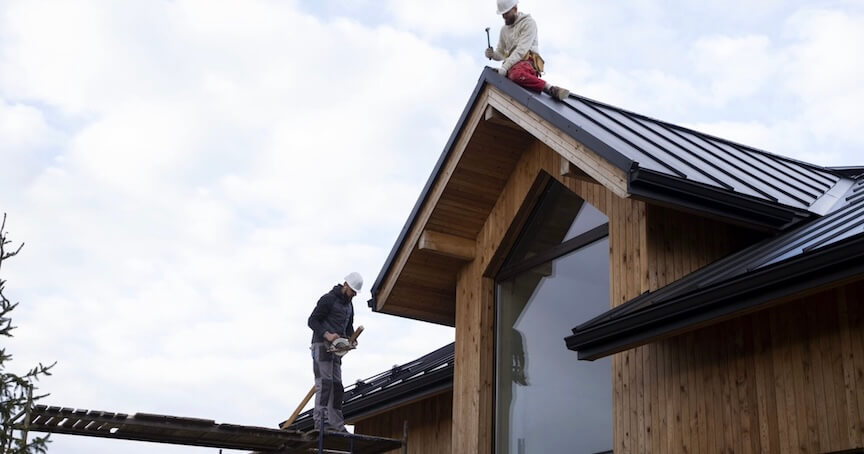 Showing fascia board and trim installation
