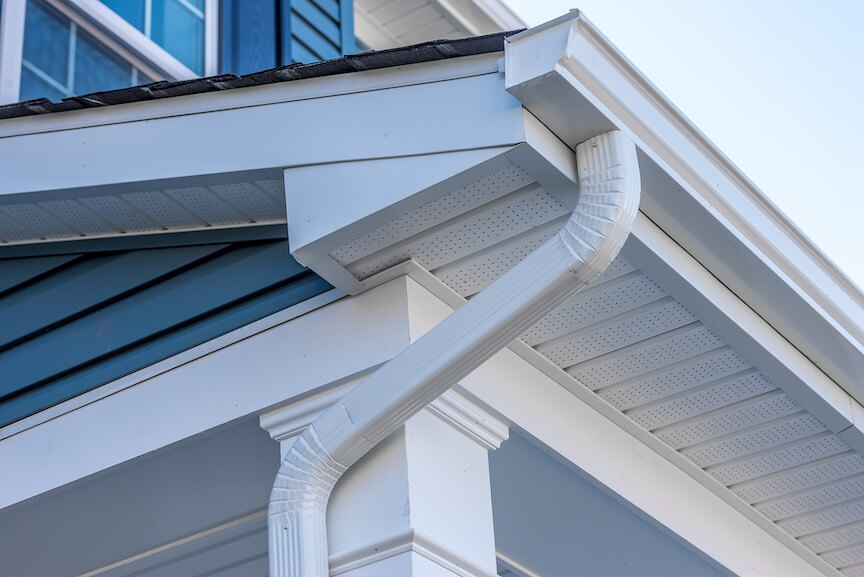 Modern fascia style gutter system showing sleek design and proper installation