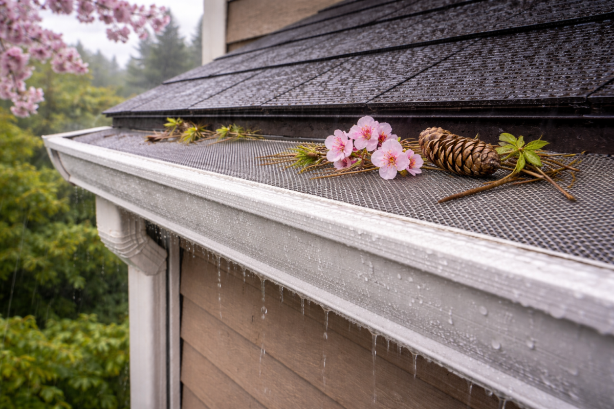 gutter guard installation Washington, gutter guards before spring, spring gutter preparation, Washington gutter maintenance, gutter screens Washington, storm readiness gutters, debris prevention gutters, rain protection home exterior, gutter overflow prevention, professional gutter installation