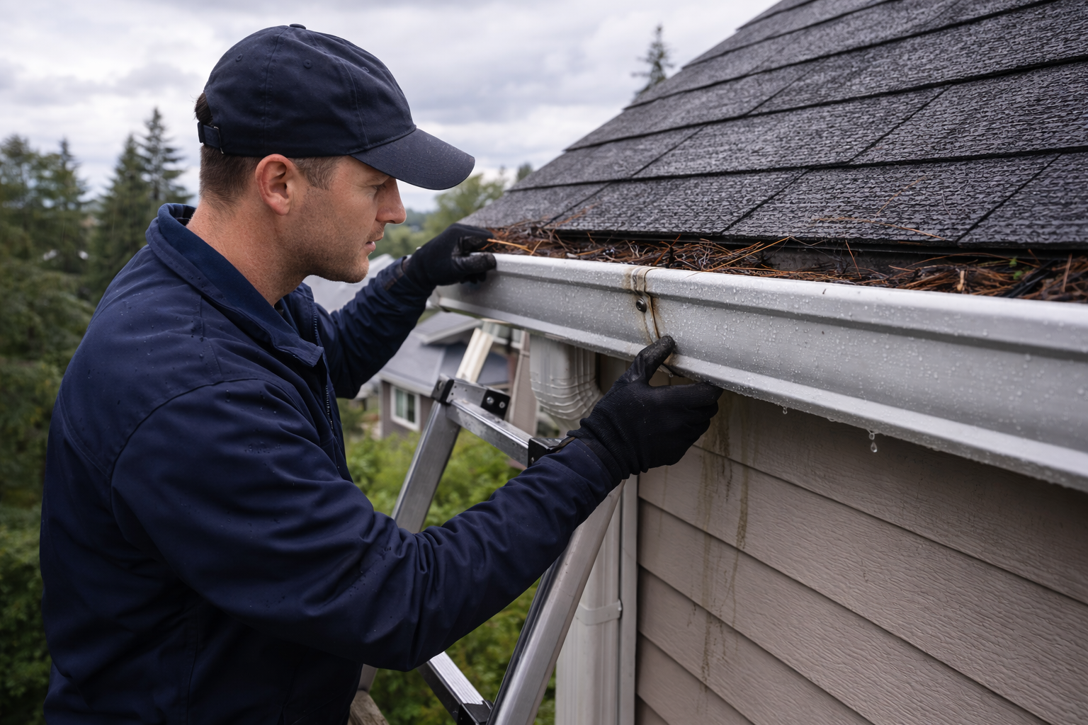 gutter cleaning Washington, storm damage inspection, gutter repair services, post-storm home maintenance, clogged downspout repair, gutter alignment issues, storm debris removal, fascia and siding protection, Washington storm preparation, residential gutter maintenance, gutter professionals near me, wind and rain gutter damage, Pacific Northwest home care, drainage and water control, homeowner gutter checklist